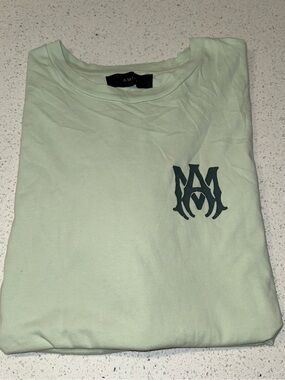 AMIRI Mint Green Short Sleeve Logo Tee